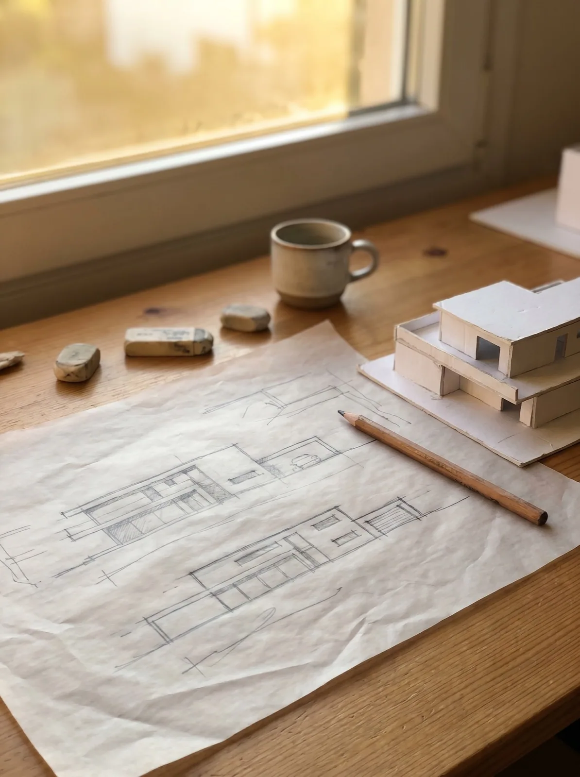 Croquis d'étude et maquette — ARCHIZ, Saxon